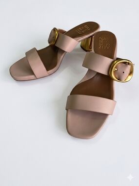 NWOB Naturalizer Blush Pink Buckle Heel Sandals
